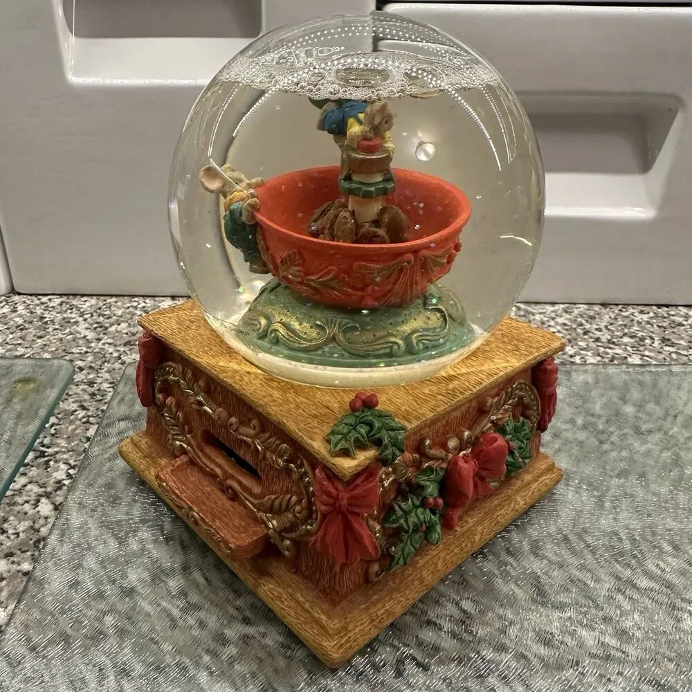 Vintage Stern's Musical Christmas Snow Globe 